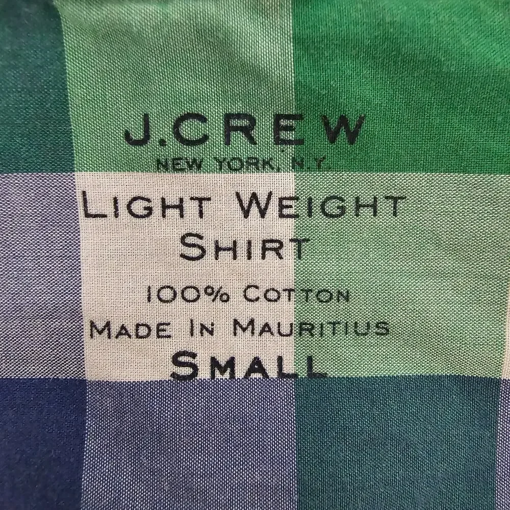 J. Crew Light weight Shirt Men S Buffalo Check Plaid Long Sleeve